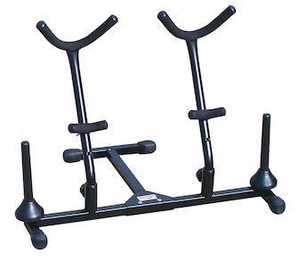 Internatinal Double Alto/Tenor Sax Stand - with Two Pegs