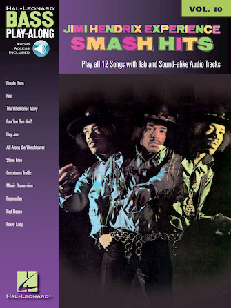 Product Cover for Jimi Hendrix – Smash Hits Bass Play-Along Volume 10 Bass Play-Along Softcover Audio Online - TAB by Hal Leonard