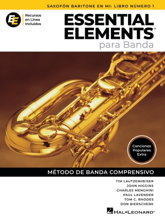 Essential Elements para Banda - Saxofon Baritone en Mib Libro Numero 1 - Recursos en Linea Incluido