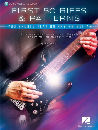 Product Cover for First 50 Riffs & Patterns You Should Play on Rhythm Guitar  Guitar Educational Softcover Audio Online by Hal Leonard