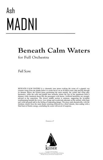 Product Cover for Beneath Calm Waters (Score) for Orchestra LKM Music Softcover by Hal Leonard