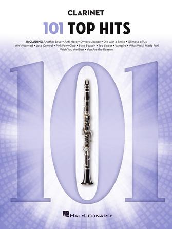 Product Cover for 101 Top Hits for Clarinet Instrumental Folio Softcover by Hal Leonard