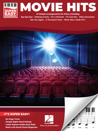 Cover for Movie Hits Super Easy Songbook : Super Easy Songbook by Hal Leonard