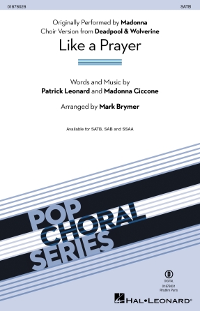Cover for Like a Prayer : Pop Choral Series by Hal Leonard