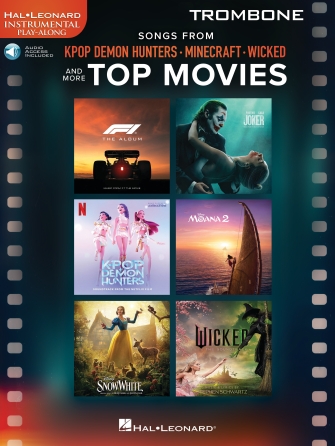 Product Cover for Songs from Kpop Demon Hunters, Minecraft, Wicked and More Top Movies Trombone Play-Along Book with Online Audio Instrumental Play-Along Softcover Audio Online by Hal Leonard