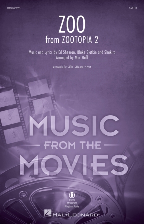 Zoo (from Zootopia 2) : SATB : Mac Huff : Shakira : Shakira : Sheet Music : 01997923 : 196288374466