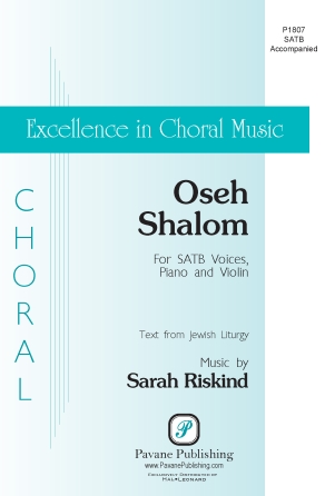 Oseh Shalom : SATB : Sarah Riskind : Sarah Riskind : Sheet Music : 02006484 : 196288376781