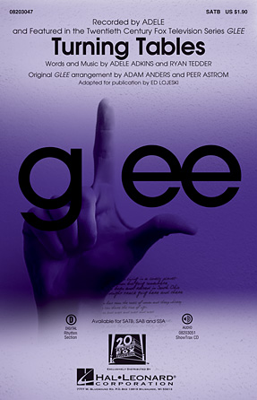 Turning Tables : SATB : Ed Lojeski : Adele : Glee Cast : Sheet Music : 08203047 : 884088635961