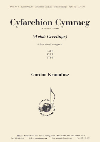 Product Cover for Cyfarchion/Welsh Greetings  Alliance Series Softcover by Hal Leonard