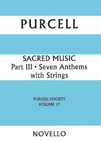 Product Cover for Sacred Music Part 3: Seven Anthems Purcell Society Volume 17Score Music Sales America Softcover by Hal Leonard
