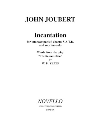 Product Cover for Incantation for Soprano Solo and SATB Choir Unaccompanied Choral Softcover by Hal Leonard