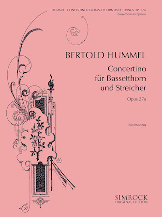 Concertino Op. 27a - for Basset Horn and Strings