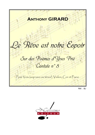 Girard Prie Reve Est Notre Espoir Voice Violin Horn & Pf Score/parts