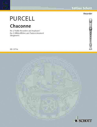 Product Cover for Chaconne from Dioclesian Score and Parts Schott  by Hal Leonard