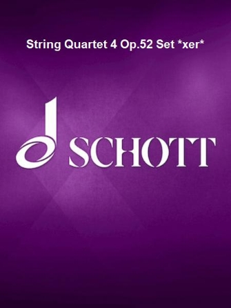 Product Cover for String Quartet 4 Op.52 Set *xer*  Schott  by Hal Leonard