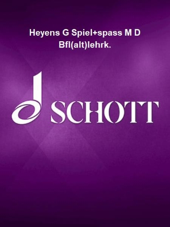 Product Cover for Heyens G Spiel+spass M D Bfl(alt)lehrk.  Schott  by Hal Leonard