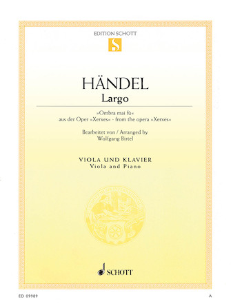 Product Cover for Largo from Xerxes arranged for Viola and Piano String Softcover by Hal Leonard