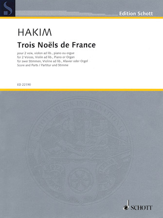 Product Cover for 3 Noels de France for 2 Voices, Violin and Piano or Organ Ensemble  by Hal Leonard
