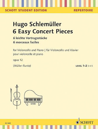 Product Cover for 6 Easy Concert Pieces, Op. 12 for Cello and PianoSchott Student Edition Repertoire String Softcover by Hal Leonard