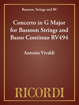 Concerto in G Major for Bassoon Strings and Basso Continuo RV494