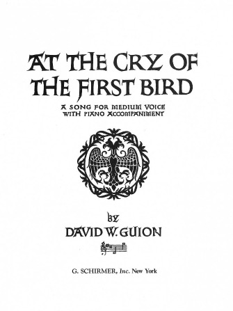 At the Cry of the First Bird