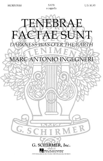 Product Cover for Tenebrae Factae Sunt (Darkness Was O'er the Earth) in Latin and English; Key of A Choral  by Hal Leonard