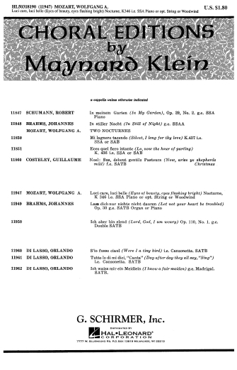 Product Cover for Luci Care Luci Belle Eyes Of Beauty Eyes Flashing Bright With Optional String Or Ww Ac  Choral  by Hal Leonard