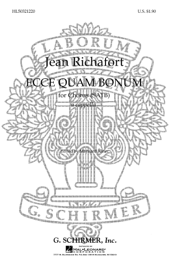 Product Cover for Ecce Quam Bonum (See How Good, How Right) Latin & English Choral  by Hal Leonard