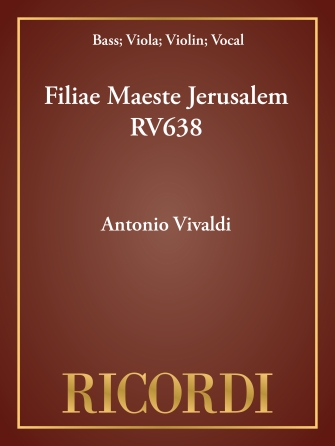 Product Cover for Filiae Maeste Jerusalem RV638 Critical Edition Score Vocal  by Hal Leonard