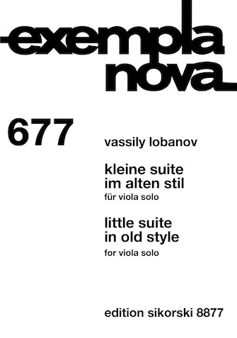 Little Suite in Old Style - for Viola Solo Exempla Nova 677 (Sheet