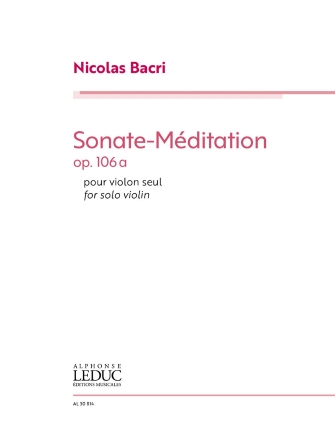 Sonate-Méditation, Op. 106a Sonate-Méditation, Op. 106a