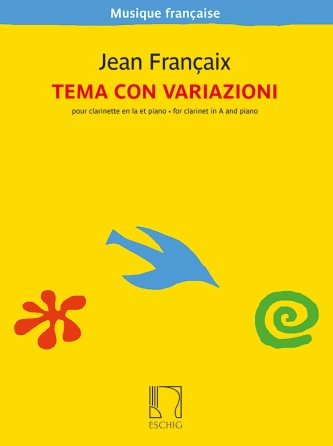 Product Cover for Tema Con Variazioni for Clarinet in A and Piano Editions Durand Softcover by Hal Leonard