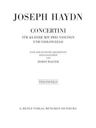 Concertini for Piano (Harpsichord) with Two Violins and Violoncello Concertini for Piano (Harpsichord) with Two Violins and Violoncello