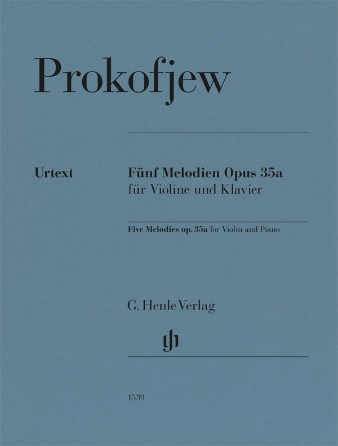 Product Cover for Five Melodies Op. 35a Violin and PianoMarked and Unmarked String Parts Henle Music Folios Softcover by Hal Leonard