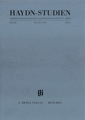 Haydn Studien Series - Series II, Volume 1, December 2014