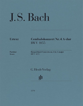 Cover for Harpsichord Concerto No. 4 in A Major, BWV 1055 : Henle Music Folios by Hal Leonard