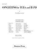 Cover for Concertino for Tuba and Band : Shawnee Press by Hal Leonard