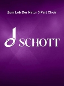 Cover for Zum Lob Der Natur 3 Part Choir : Schott by Hal Leonard