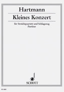 Cover for Kleine Konzert St Qrt/perc Score : Schott by Hal Leonard