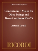 Cover for Concerto in F Major for Oboe Strings and Basso Continuo RV455 : Woodwind Solo by Hal Leonard