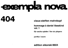 Cover for Hommage &Agrave; Daniel Libeskind, Vol. 1 : Ensemble by Hal Leonard