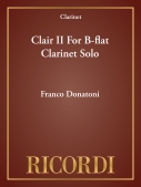 Cover for Clair II For B-flat Clarinet Solo : Woodwind Solo by Hal Leonard